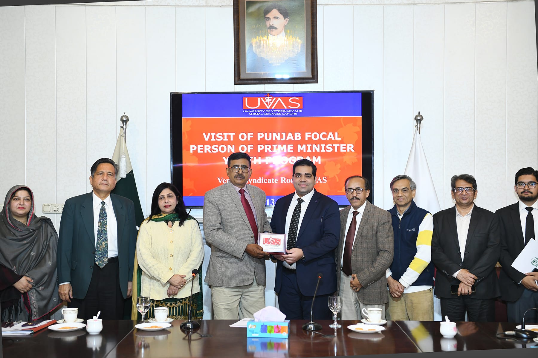 Focal Person of Prime Minister’s Youth Programme in Punjab Fahad Shahbaz visits UVAS